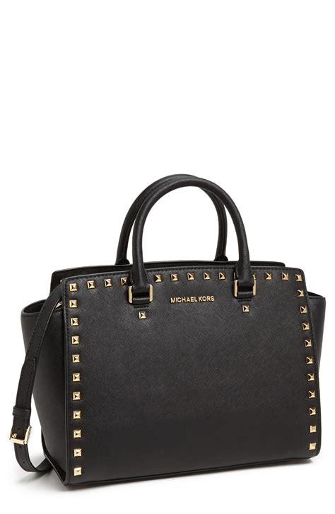 michael kors selma large top zip satchel uk|Michael Kors Selma Large Top Zip Saffiano Leather Satchel Black.